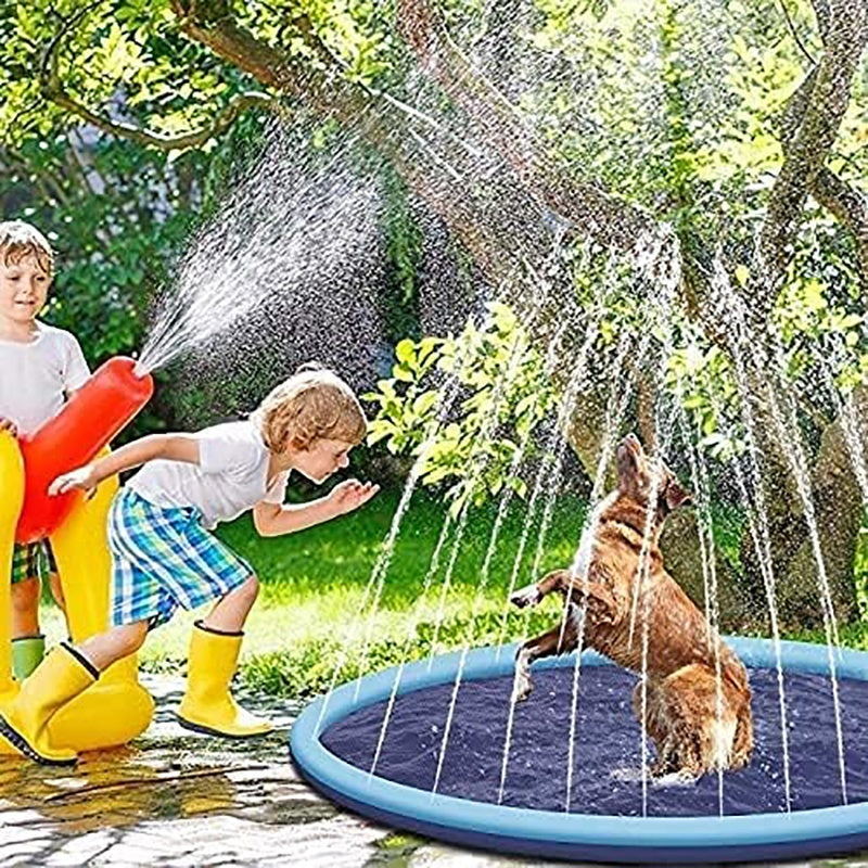 Dog Sprinkler Splash Pad – Outdoor Anti-Slip Cooling Mat for Summer Fun - TailAura