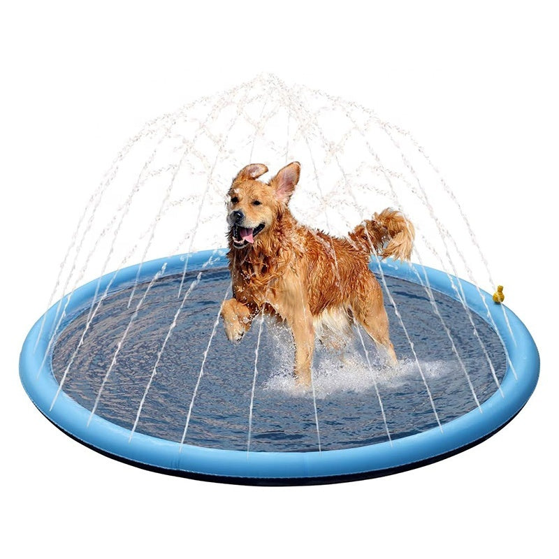 Dog Sprinkler Splash Pad – Outdoor Anti-Slip Cooling Mat for Summer Fun - TailAura