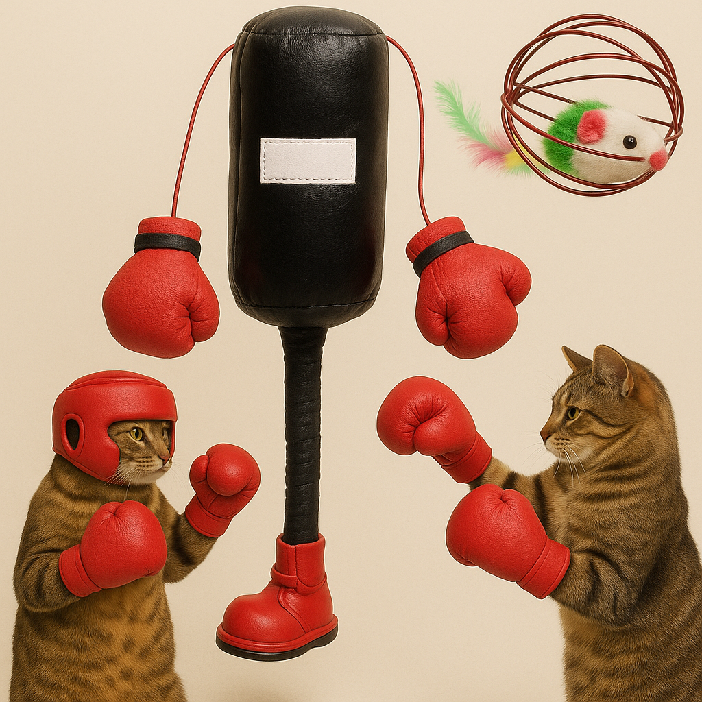 Interactive Cat Boxing Game Toy – Silicone Teaser for Active Play and Mental Stimulation - TailAura