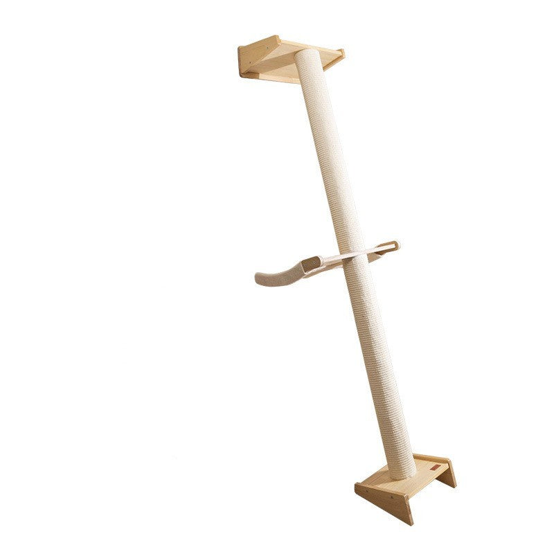 Solid Wood Cat Climbing Frame: Multi-Level Tree & Lounge for Feline Fun