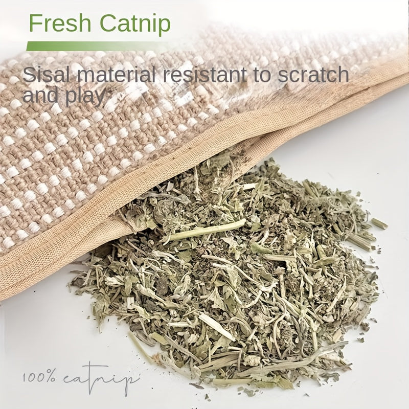 Sisal Cat Scratching Mat – Bite-Resistant, Shed-Free Board with Built-in Cat Nip - TailAura - Sisal Cat Scratching Board & Integrated -  Dropshipman