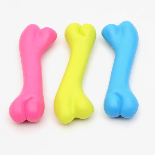 Rubber Chew Bone Toy – Durable TPR Molar Toy for Puppies