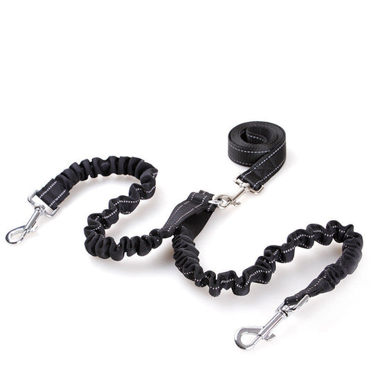 Double-Headed Retractable Dog Leash