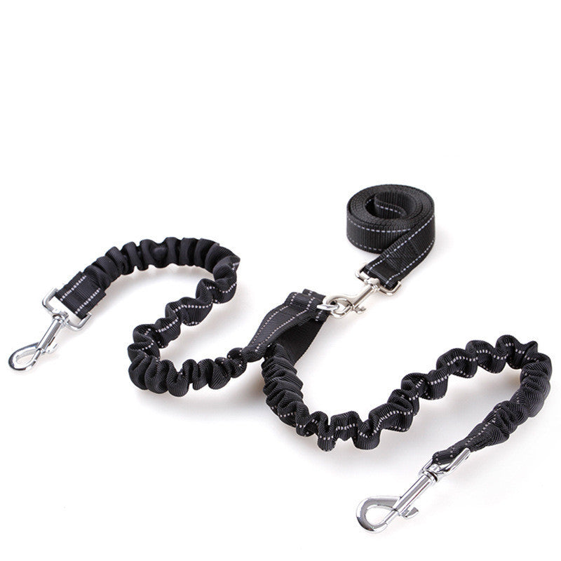 Double-Headed Retractable Dog Leash
