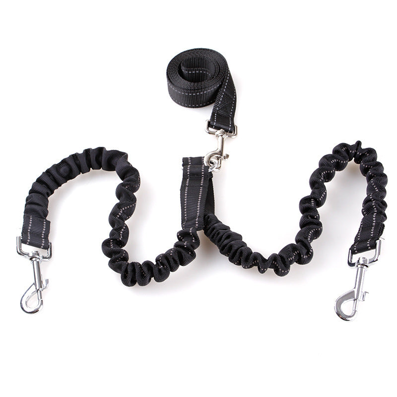 Double-Headed Retractable Dog Leash