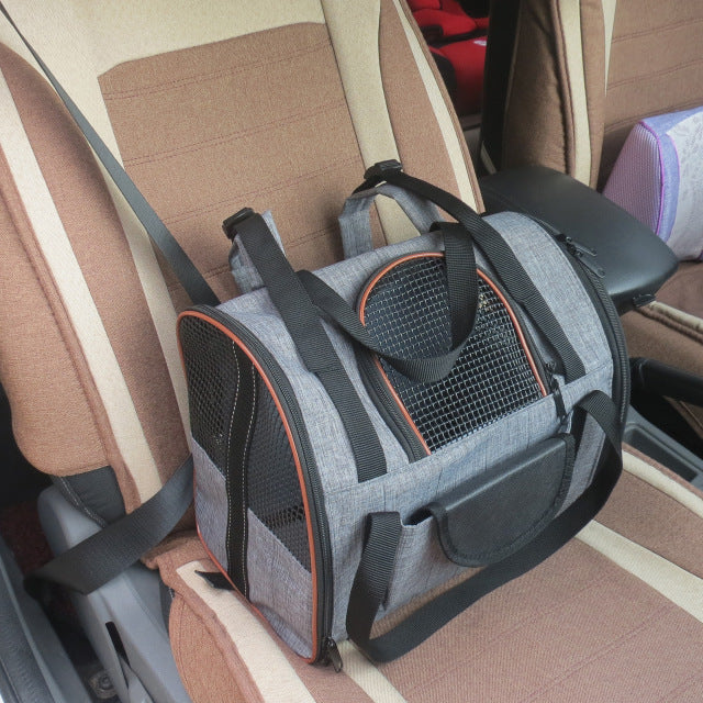 Multi-functional Folding Pet Travel Carrier - Car Seat Basket & Portable Bag for Dogs & Cats