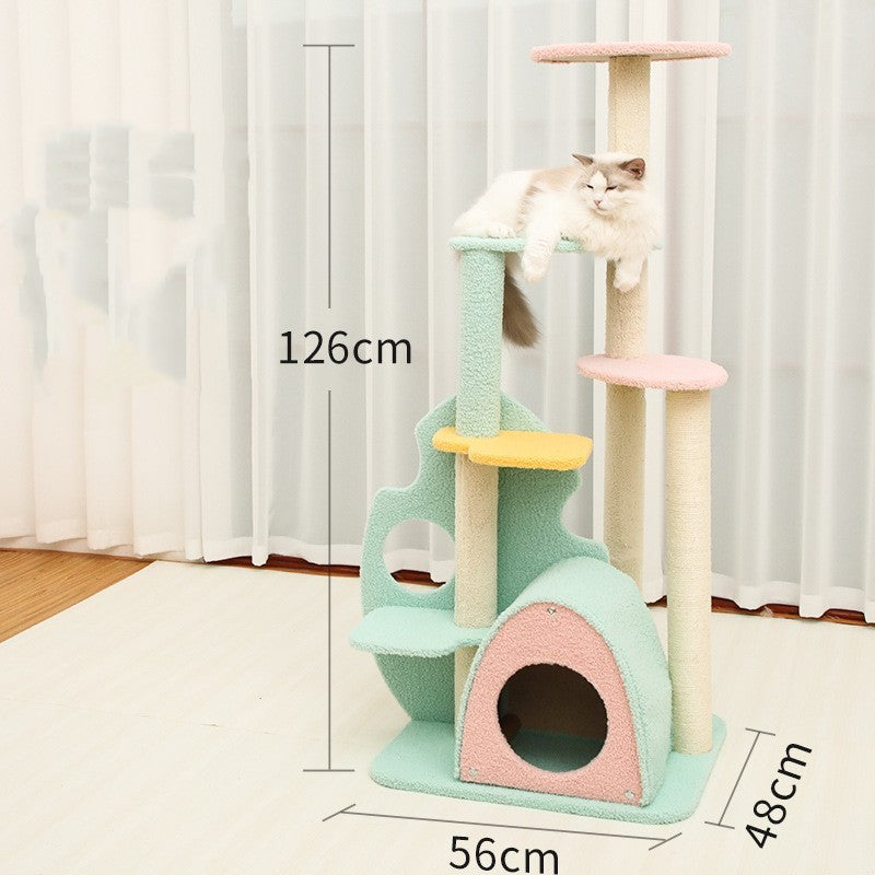 Premium Multi-Level Cat Scratching Post & Climbing Frame - Durable & Engaging