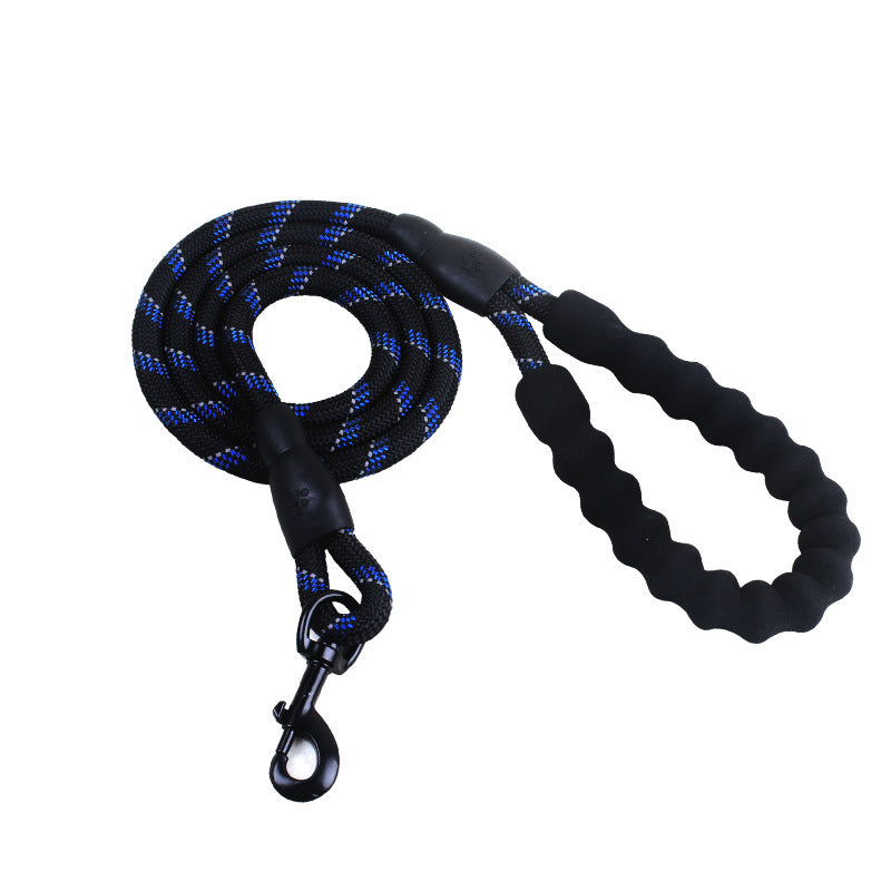 Reflective Nylon Dog Leash – Comfortable Foam Handle, Durable & Anti-Skid Leash for Small, Medium & Large Dogs