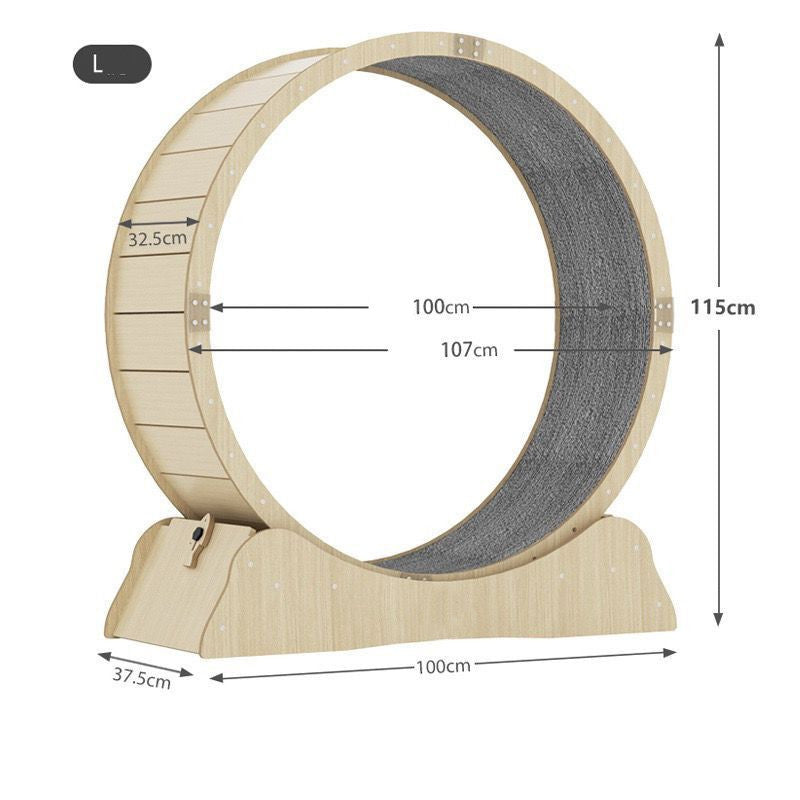 Premium & Safe Cat Treadmill / Exercise Wheel - Natural Fibre Board