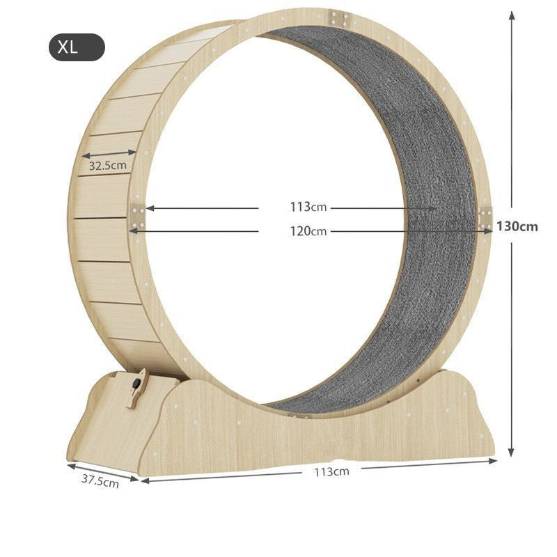 Premium & Safe Cat Treadmill / Exercise Wheel - Natural Fibre Board