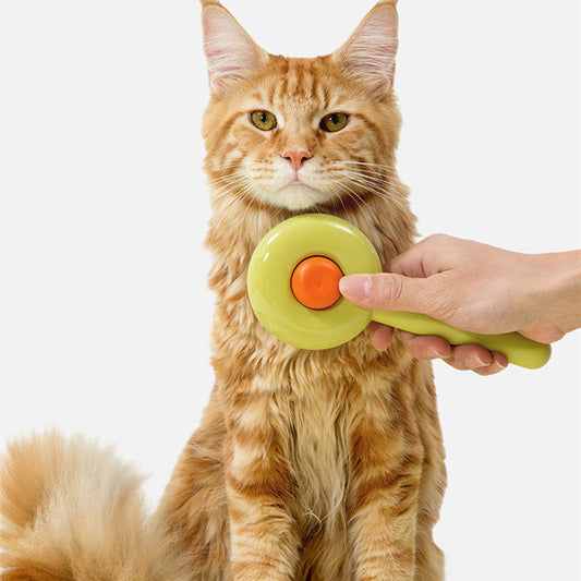 Doughnut Shaped Pet De-shedding Comb - Gentle & Effective Hair Removal