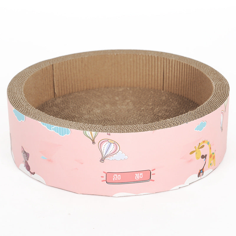 Disc Corrugated Cat Scratcher Panda Design for Happy, Healthy Claws