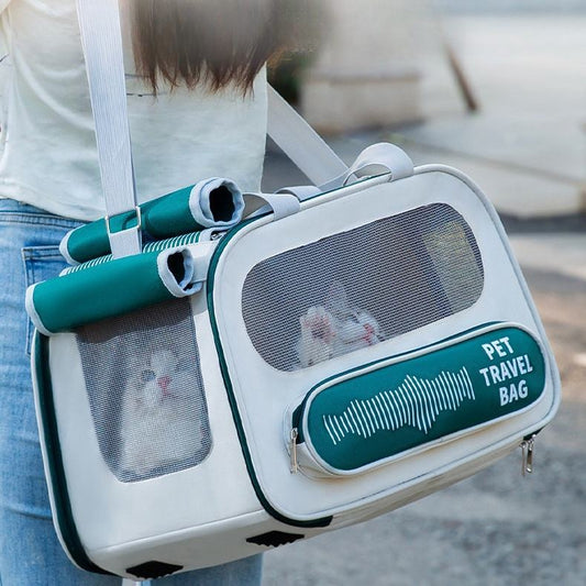 Airline Approved Pet Travel Carrier Bag - Soft-Sided, Collapsible for Dogs & Cats