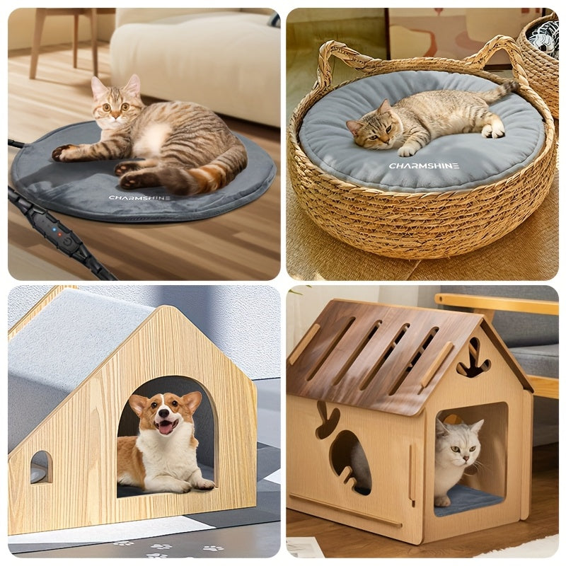 Heated Comfort Pet Bed – Soothing Indoor Pad for Dogs & Cats - TailAura -  -  Dropshipman
