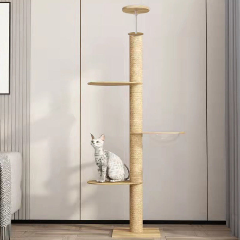 Solid Wood Cat Climbing Frame – Modular, Stable & Scratch-Resistant Cat Tree