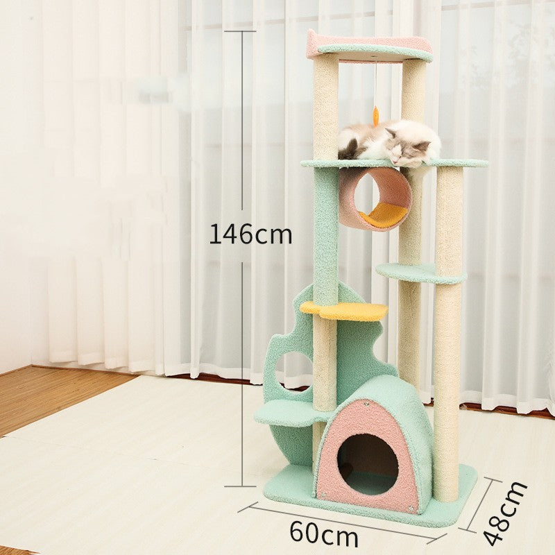 Premium Multi-Level Cat Scratching Post & Climbing Frame - Durable & Engaging