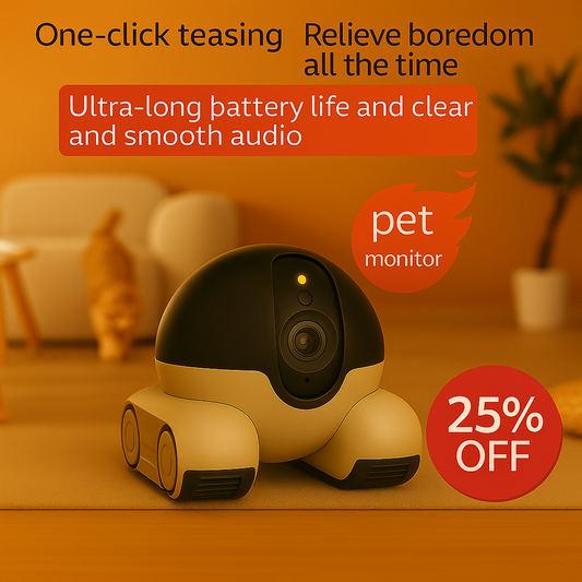 Wireless Pet Surveillance Camera – Remote Monitoring with Night Vision & Built-in Mic