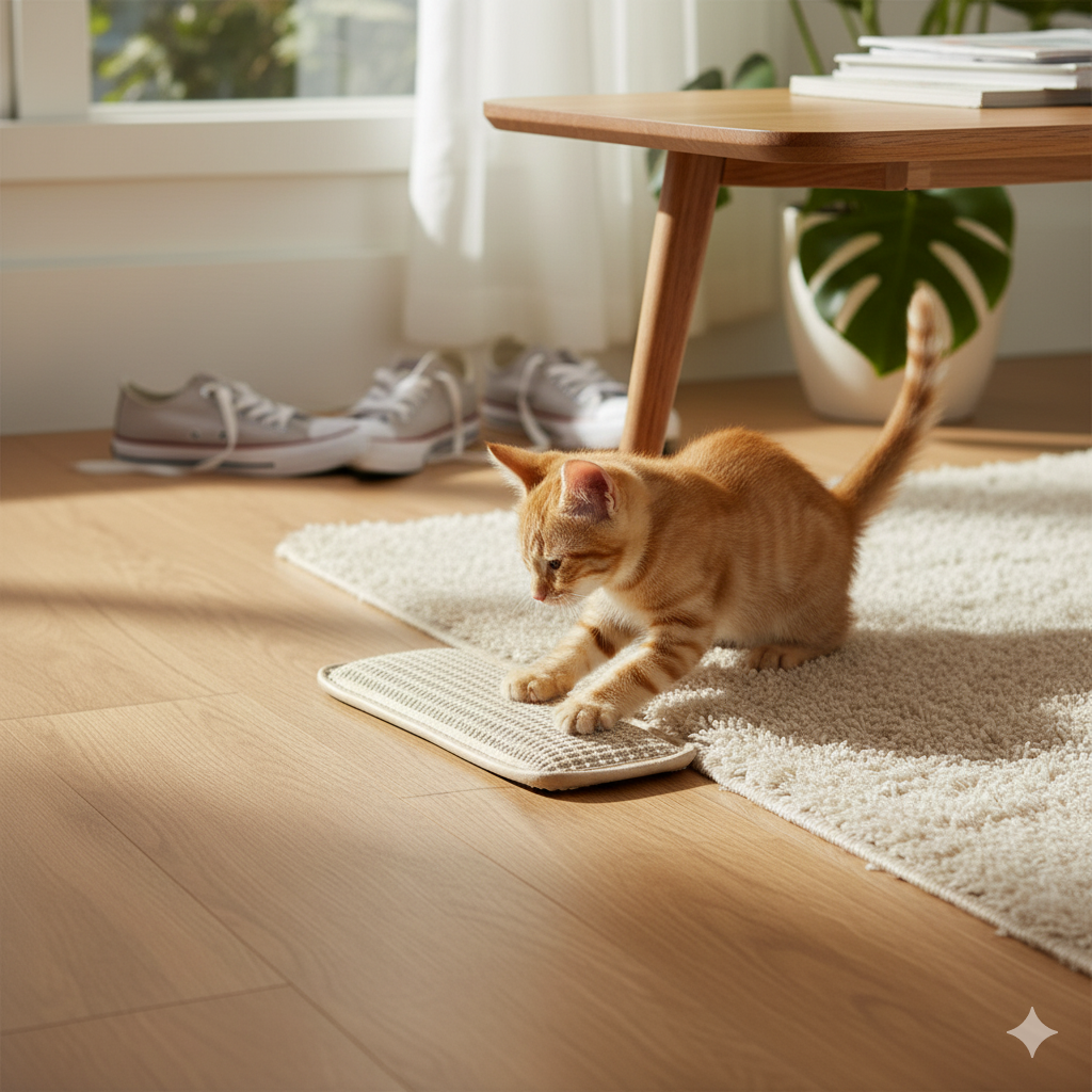 Sisal Cat Scratching Mat – Bite-Resistant, Shed-Free Board with Built-in Cat Nip - TailAura - Sisal Cat Scratching Board & Integrated -  Dropshipman