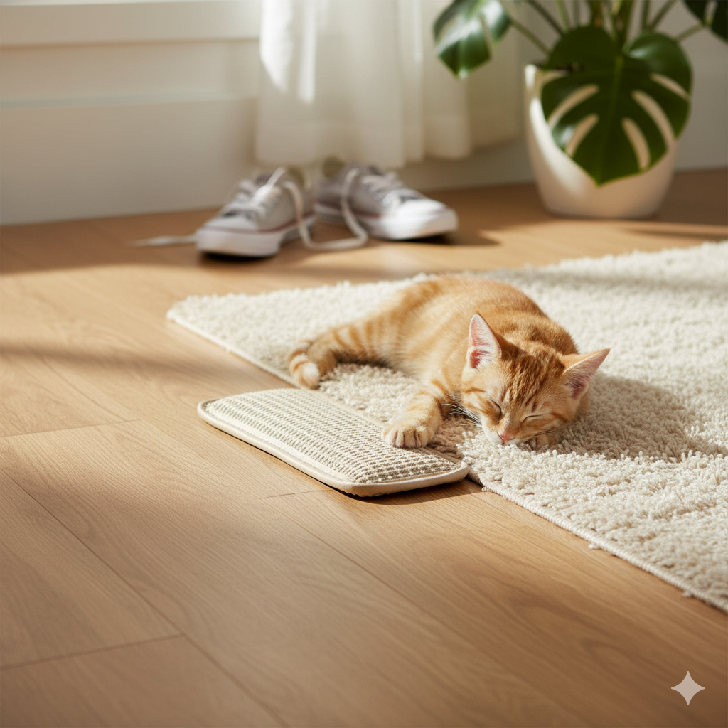 Sisal Cat Scratching Mat – Bite-Resistant, Shed-Free Board with Built-in Cat Nip - TailAura - Sisal Cat Scratching Board & Integrated -  Dropshipman