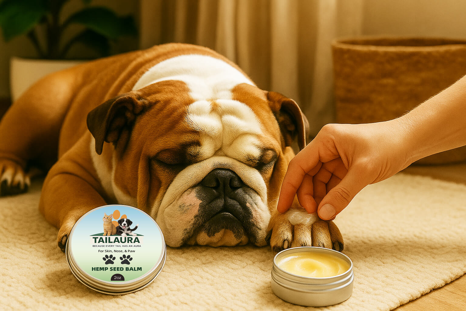 TailAura™ Restorative Hemp Seed Balm for Pets – Paw, Nose & Skin Therapy (56.7g) - TailAura -  -  TailAura