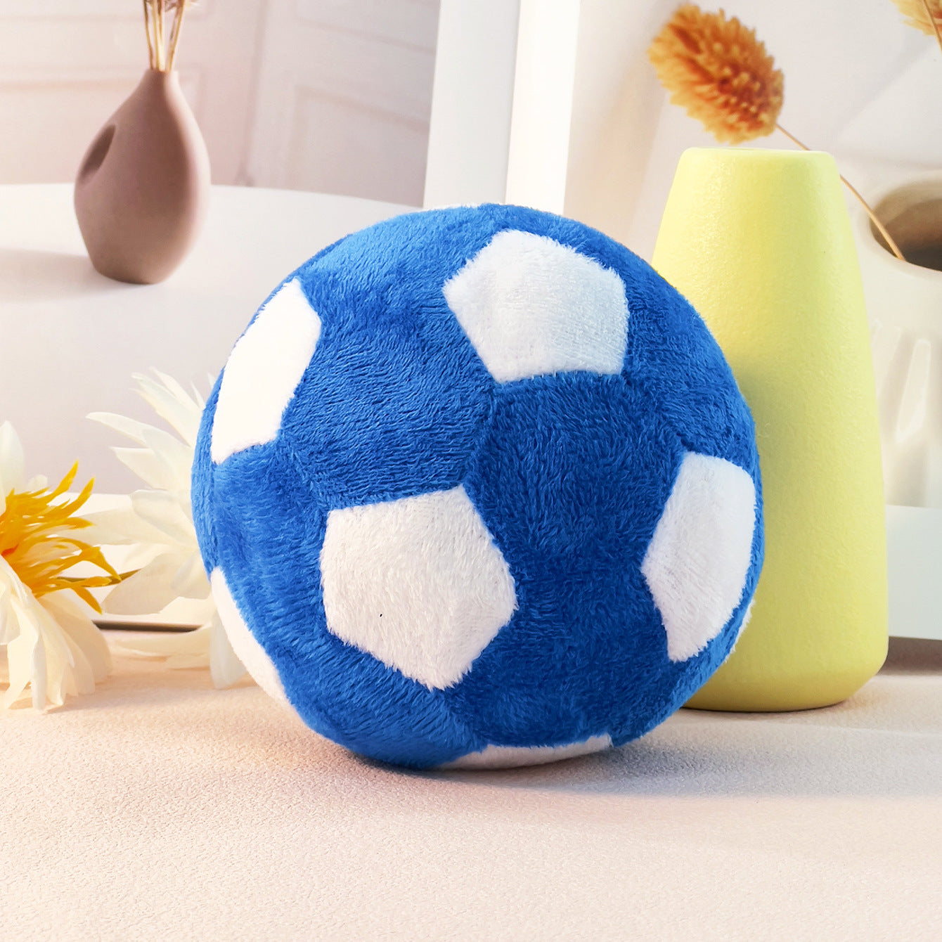 Interactive Plush Sports Ball Dog Toy Football & Rugby Fun for Puppies & Dogs
