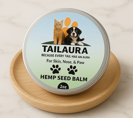 TailAura™ Restorative Hemp Seed Balm for Pets – Paw, Nose & Skin Therapy (56.7g) - TailAura -  -  TailAura