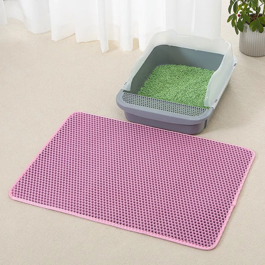 Dual-Layer Cat Litter Mat – No More Litter Trails Non-Slip