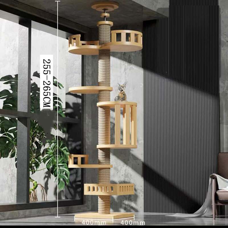 Solid Wood Cat Climbing Frame – Modular, Stable & Scratch-Resistant Cat Tree