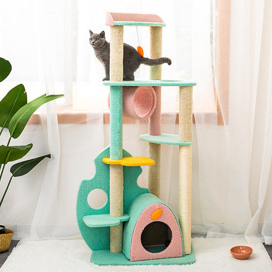 Premium Multi-Level Cat Scratching Post & Climbing Frame - Durable & Engaging