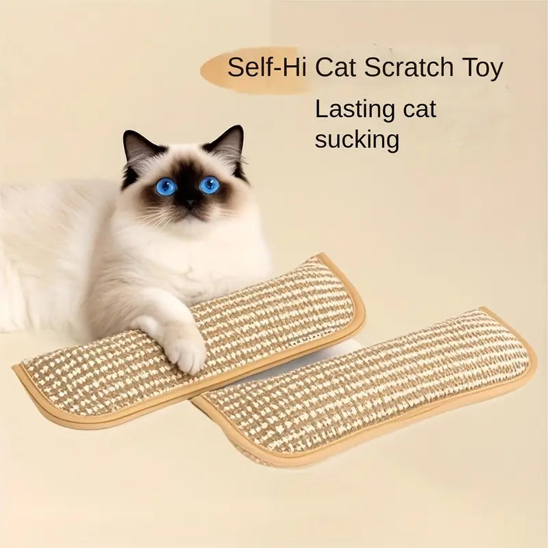 Sisal Cat Scratching Mat – Bite-Resistant, Shed-Free Board with Built-in Cat Nip - TailAura - Sisal Cat Scratching Board & Integrated -  Dropshipman