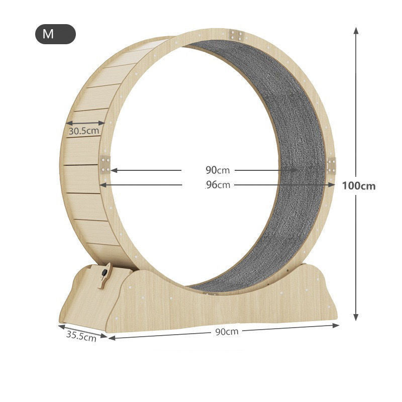 Premium & Safe Cat Treadmill / Exercise Wheel - Natural Fibre Board