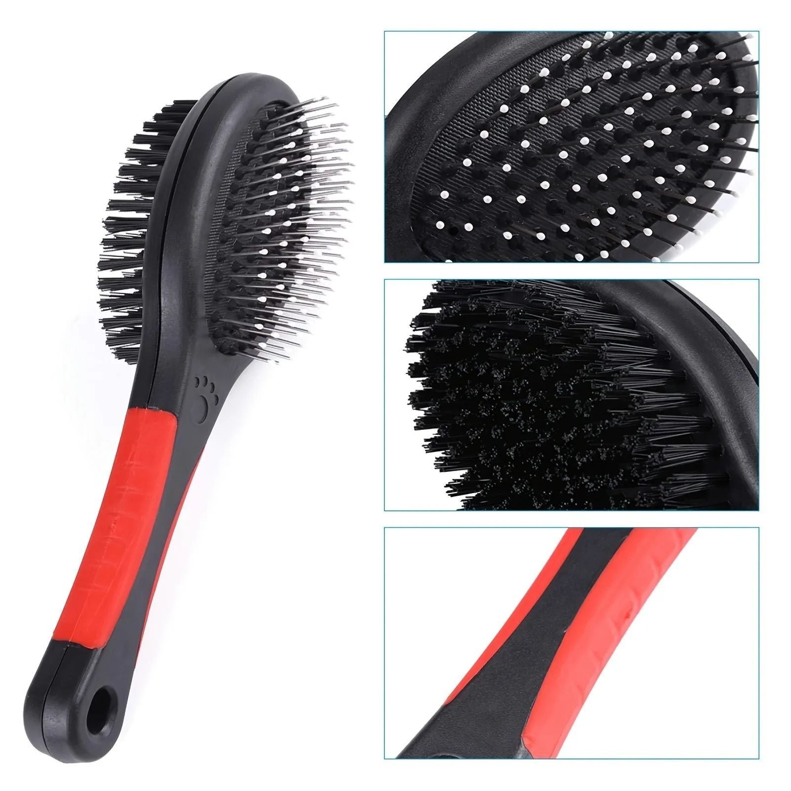 2-in-1 Double-Sided Pet Grooming Comb Pin & Bristle Tool for Shedding & Dirt | BUY 1 GET 1 FREE! - TailAura