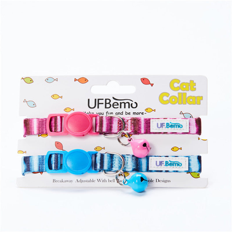 2-Pack Adjustable Bell Collars for Cats & Small Dogs – Stylish Designs with Safety Buckle - TailAura