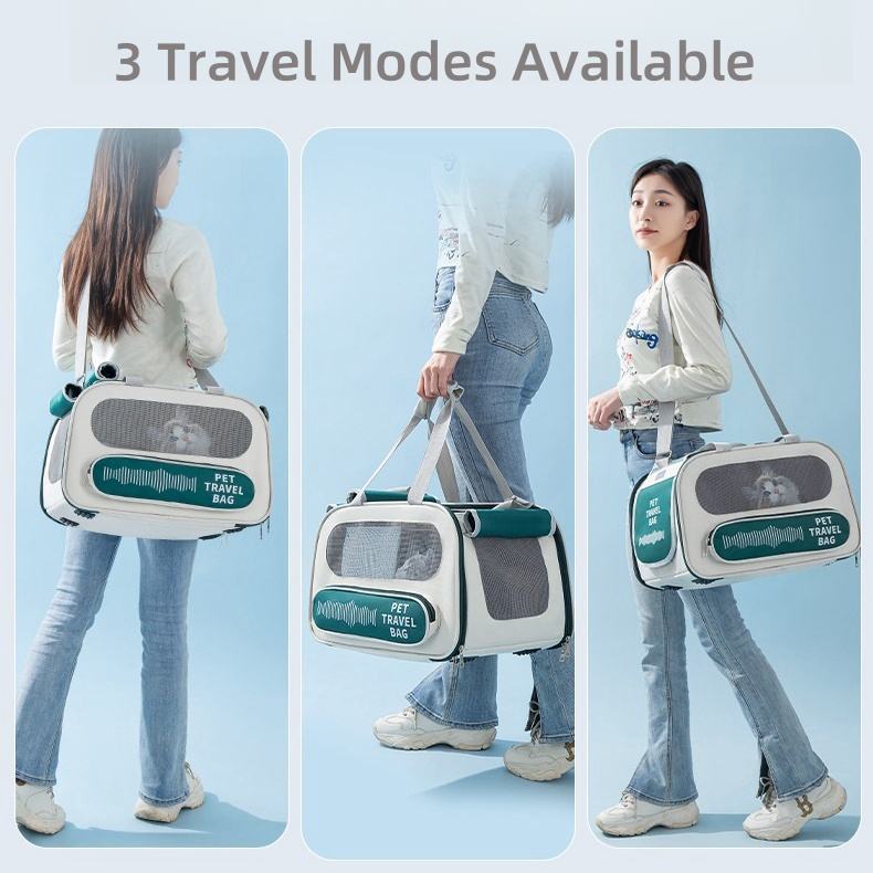 Airline Approved Pet Travel Carrier Bag - Soft-Sided, Collapsible for Dogs & Cats - TailAura