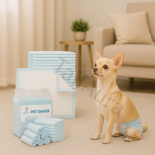 50× Large Puppy Training Pads – Super Absorbent, Leak-Proof Toilet Mats for Dogs & Cats (60×45cm) - TailAura