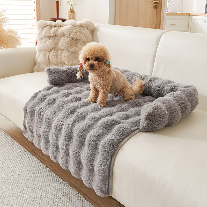 Winter Thermal Pet Mat – Thickened Non-Slip Plush Cushion for Dogs & Cats - TailAura