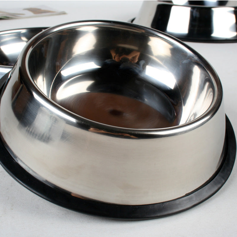 Classic Stainless Steel Pet Bowls (Pair) – Non-Slip & Hygienic for Food & Water - TailAura