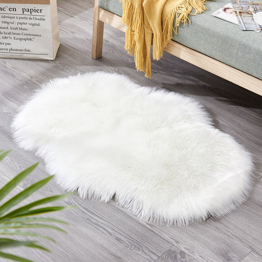 Cold-Proof Irregular Shaped Floor Mat – Non-Slip European Style Carpet for Living Room or Sofa Cushion - TailAura