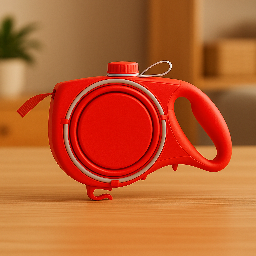 Multifunctional Retractable Dog Leash with Built-in Bowl – Portable & Tangle-Free - TailAura