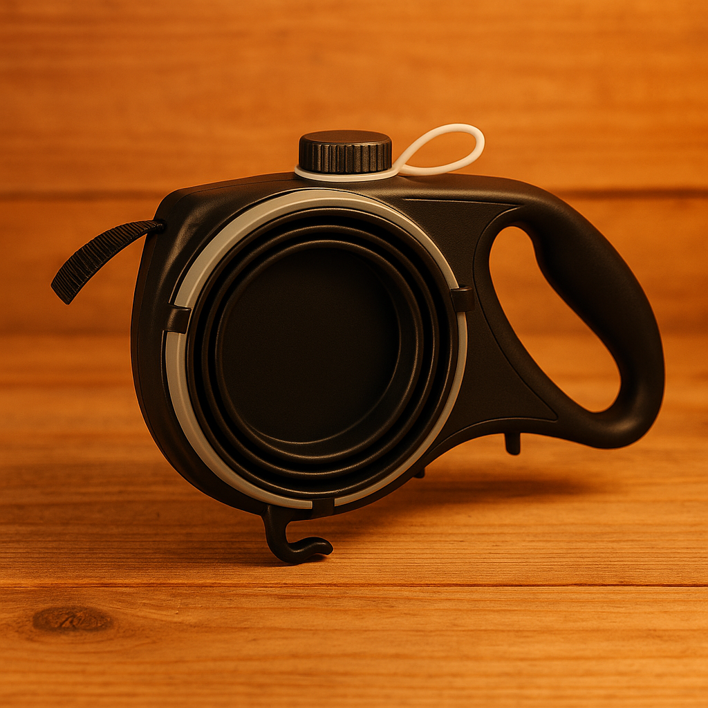 Multifunctional Retractable Dog Leash with Built-in Bowl – Portable & Tangle-Free - TailAura