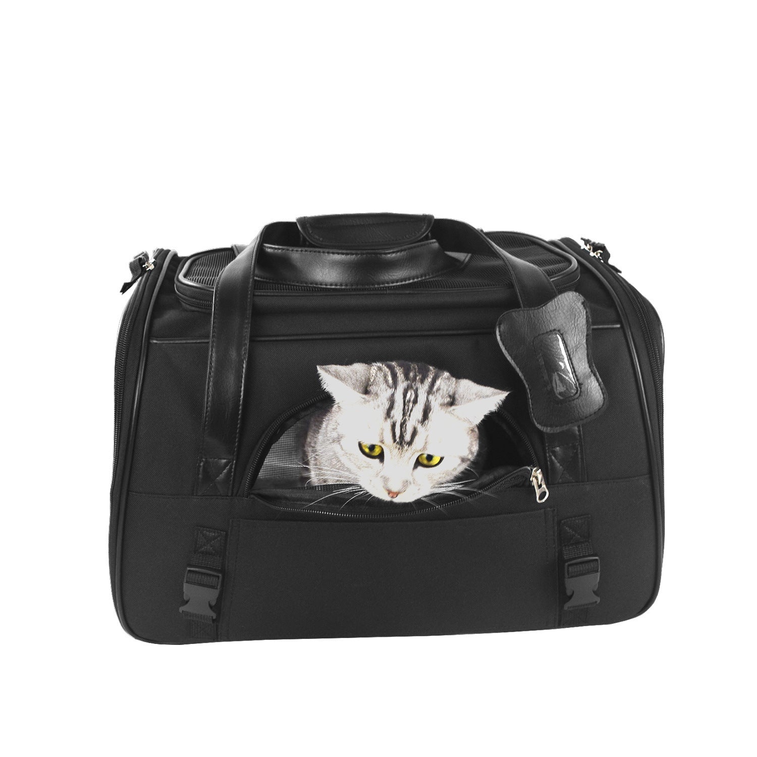 Durable Oxford Cloth Pet Travel Carrier for Small Dogs - Car Seat Function - TailAura