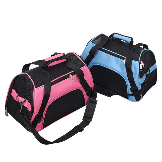 Foldable Pet Travel Carrier – Soft-Sided Transport Bag for Cats & Small Dogs with Mesh Ventilation (up to 10kg) - TailAura