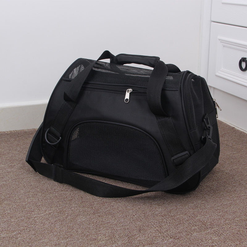 Foldable Pet Travel Carrier – Soft-Sided Transport Bag for Cats & Small Dogs with Mesh Ventilation (up to 10kg) - TailAura