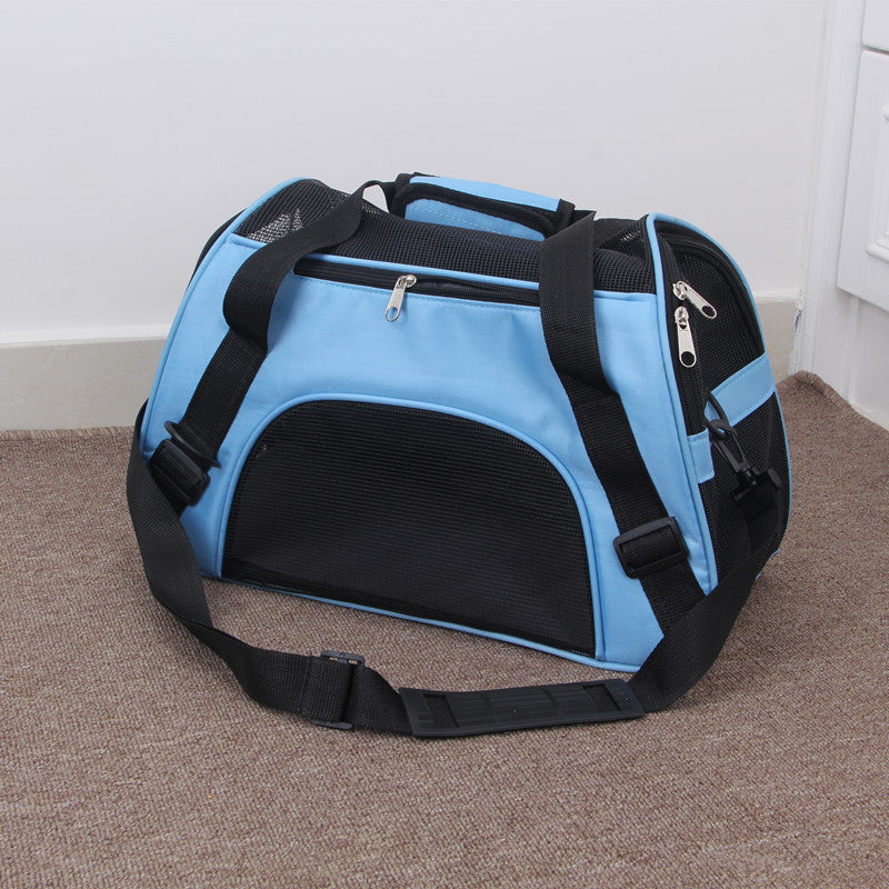 Foldable Pet Travel Carrier – Soft-Sided Transport Bag for Cats & Small Dogs with Mesh Ventilation (up to 10kg) - TailAura