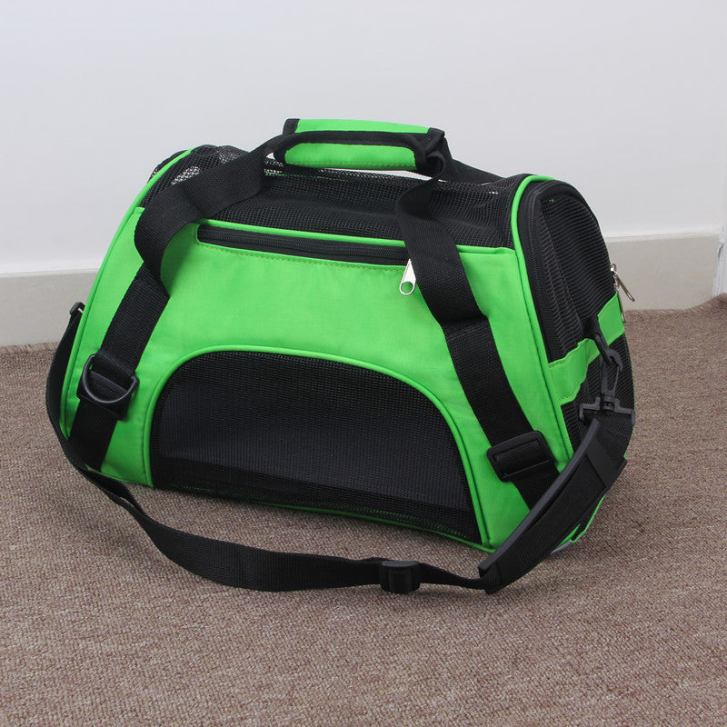 Foldable Pet Travel Carrier – Soft-Sided Transport Bag for Cats & Small Dogs with Mesh Ventilation (up to 10kg) - TailAura