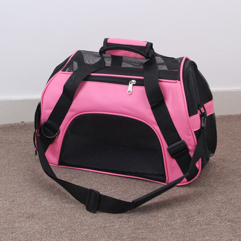 Foldable Pet Travel Carrier – Soft-Sided Transport Bag for Cats & Small Dogs with Mesh Ventilation (up to 10kg) - TailAura