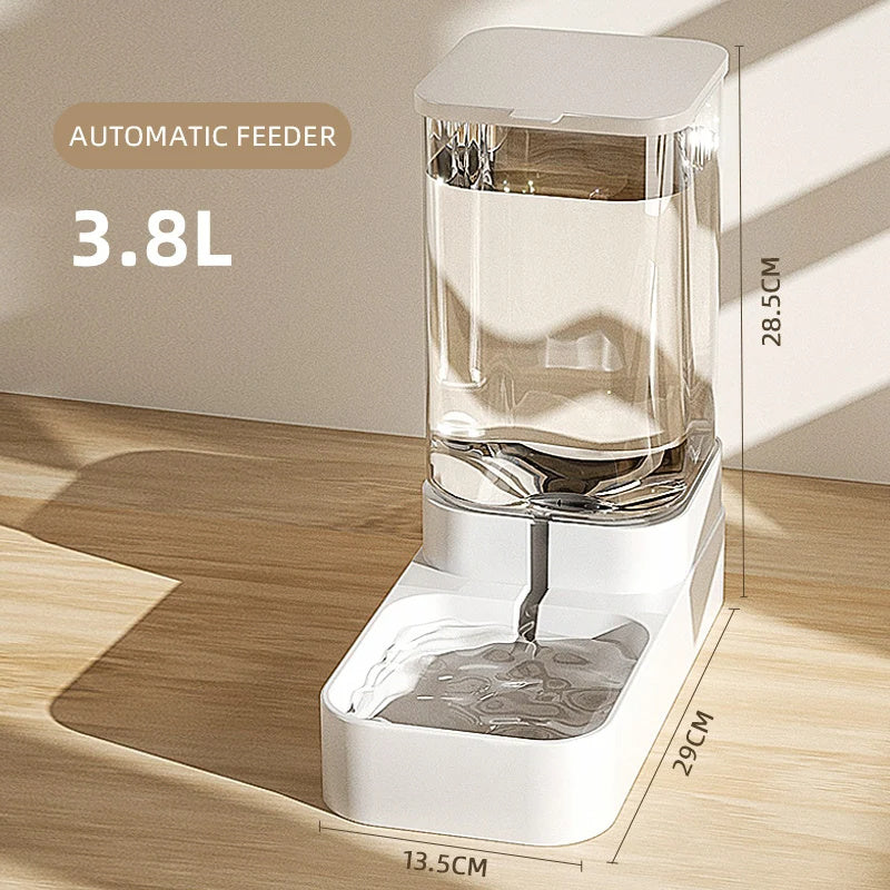 Hassle-Free Automatic Pet Food & Water Station Transparent Design - TailAura