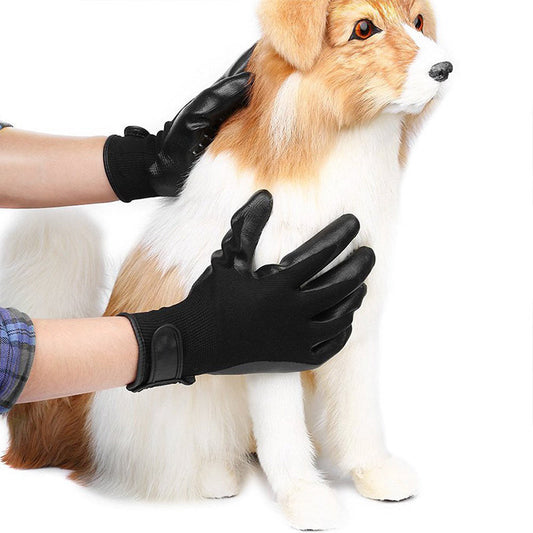 Pet Grooming & De-Shedding Glove Soft Rubber Massage Brush for Cats & Dogs | BUY 1 GET 1 FREE! - TailAura