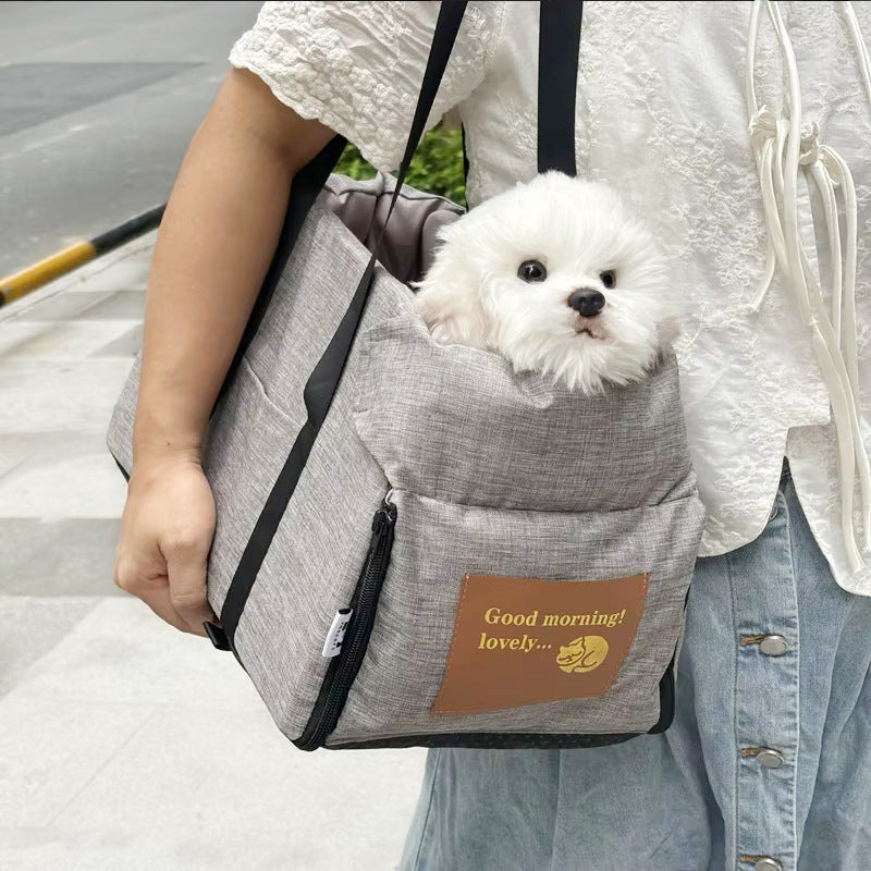Portable Folding Pet Travel Bag – Soft Oxford Carrier for Cats & Small Dogs (Up to 5kg) - TailAura