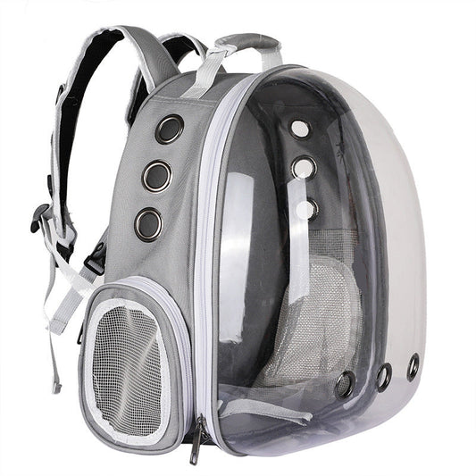 Portable Pet Puppy Backpack Carrier – Space Capsule Design with 360° Sightseeing Window, Lightweight & Breathable - TailAura